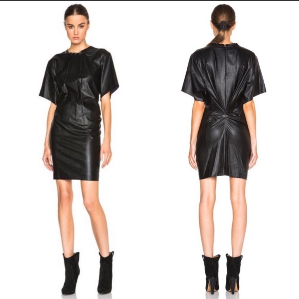 BNWT ISABEL MARANT etoile Jadis Eco leather dress size 38reg
